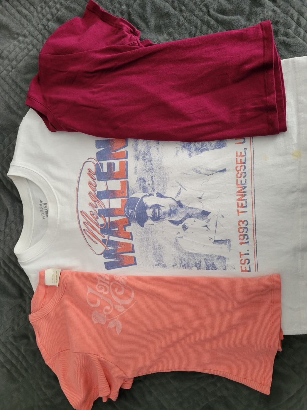 Tshirt Bundle: Morgan Wallen, Johhny Cash And Burgundy T